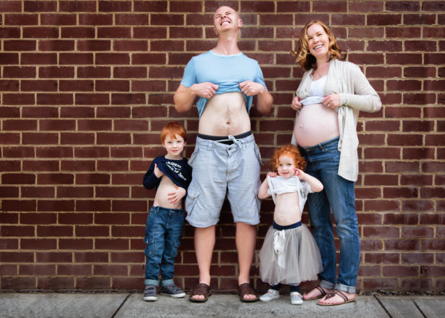 Fun family pregnancy photos